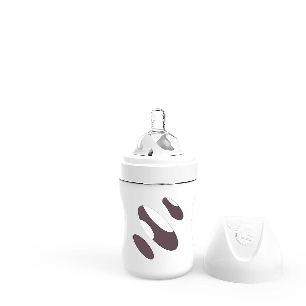 Twistshake Anti-colic Glass Bottle 180ml  White