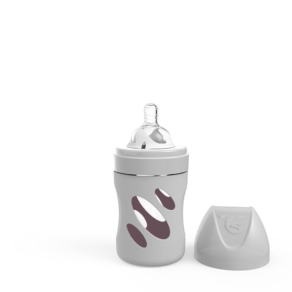 Twistshake Anti-colic Glass Bottle 180ml Grey