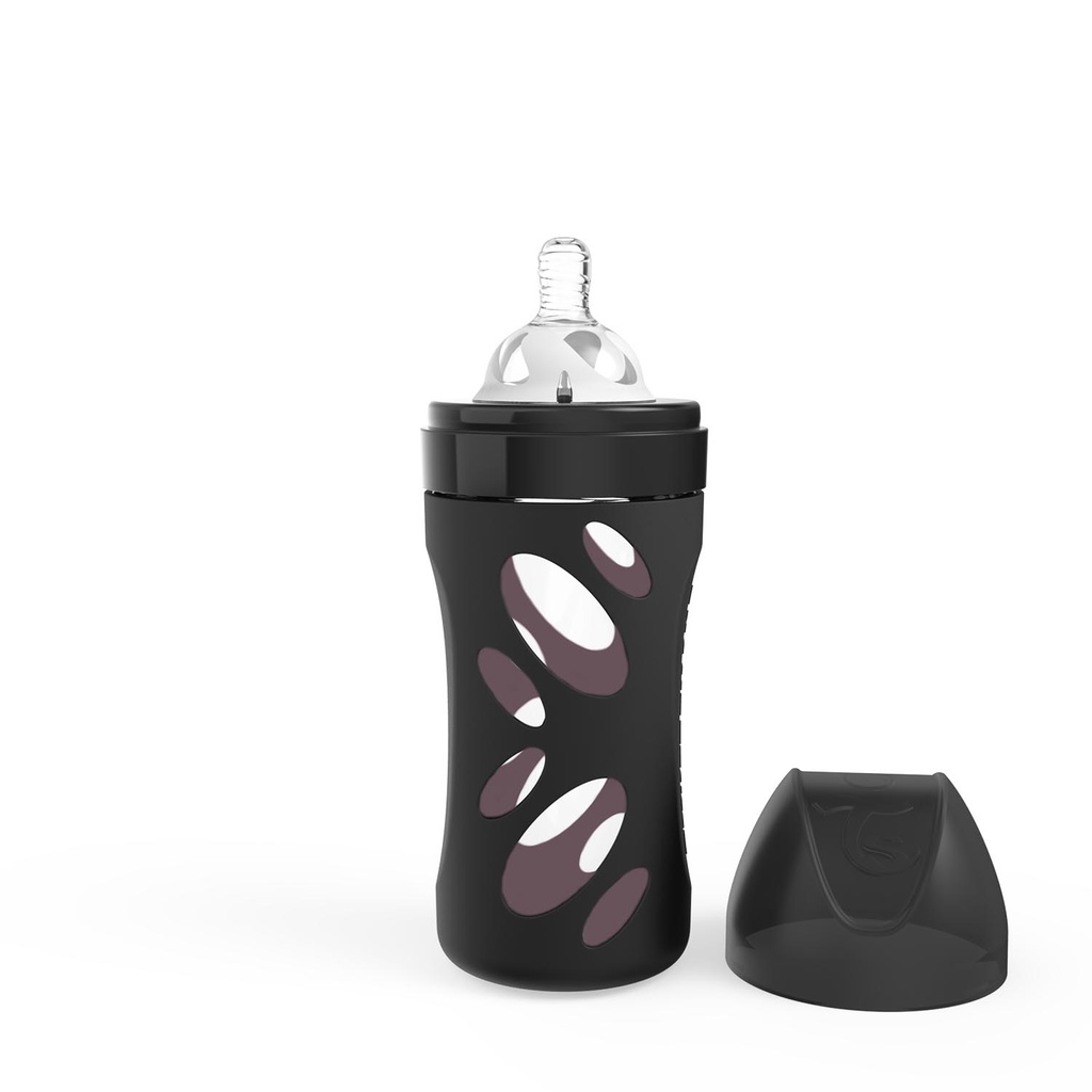 Twistshake Anti-colic Baby Bottle Crystal 260ml Black
