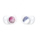 Twistshake 2x Soother 0-6m Pink/Purple Marble