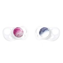 Twistshake 2x Soother 6+m Marble Pink/Purple