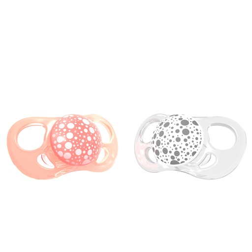 [78324] Twistshake 2x Soother Pastel Coral/White 6+m